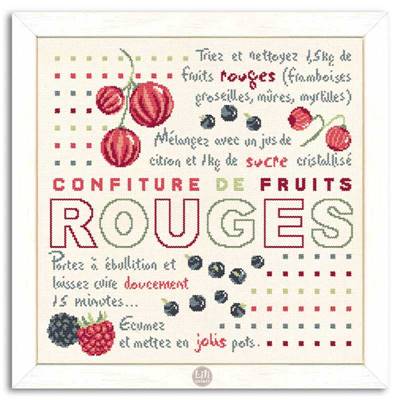 Confiture Fruits rouges - Fiche point de croix G019 - Lilipoints