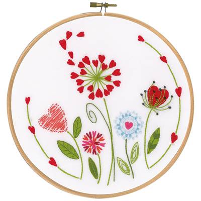 Fleurs - Kit broderie traditionnelle - Vervaco