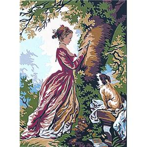 Canevas Pénélope Le chiffre d'amour (Fragonard) - Margot de Paris