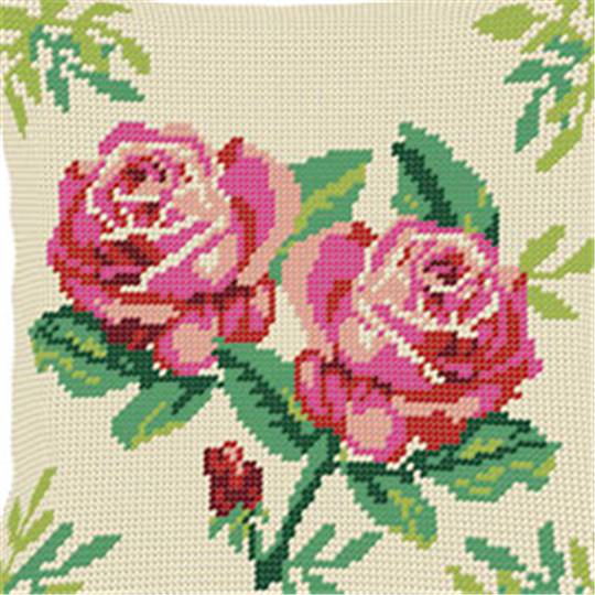 Roses - Kit Coussin gros trous - Luc Créations