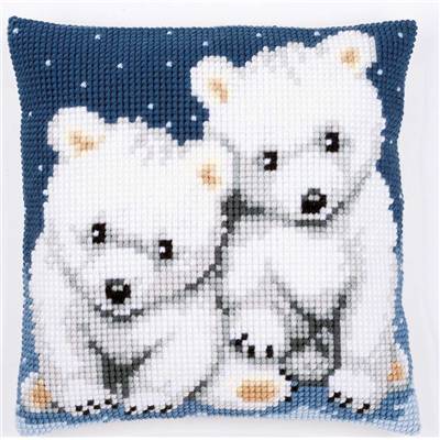 Oursons polaires - kit Coussin gros trous - Vervaco