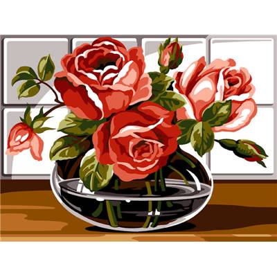 Roses - canevas pénélope - Margot de Paris