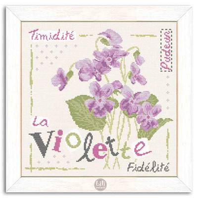 La Violette - Fiche point de croix J007 - Lilipoints