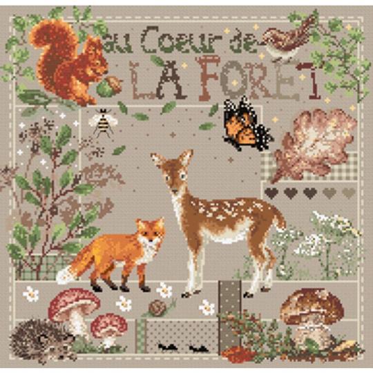 Au Coeur de la Forêt - Fiche Point de Croix - Madame La Fée