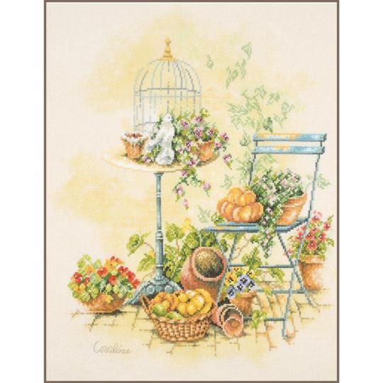 Libre de la cage à oiseaux • Kit point de croix - Lanarte