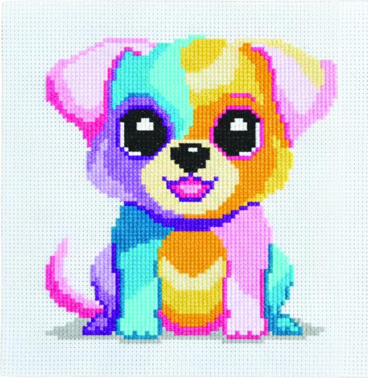 Kit Point de Croix Enfant – Chien Multico – Princesse