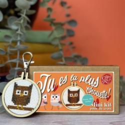 Tu es la plus Chouette - Mini kit point de croix - The Crafty Kit Company