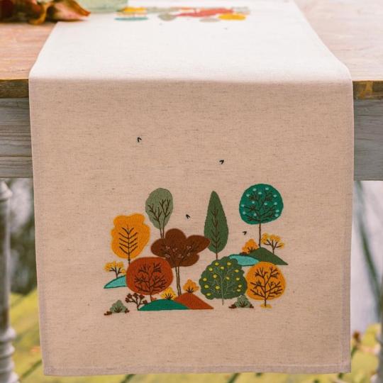 Kit chemin de table Forêt en automne - Vervaco