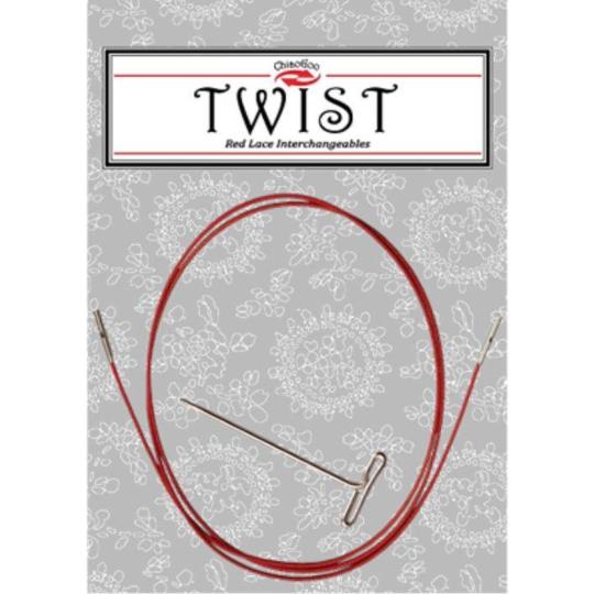 Câble Twist Red MINI pour aiguilles interchangeables - 93 cm - ChiaoGoo