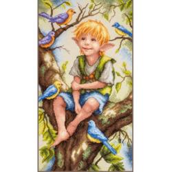 Chatter among the leaves - Kit point de croix - Lanarte