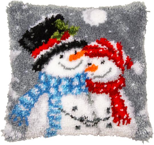 Kit Coussin au Point Noué Bonhommes de Neige  - Vervaco