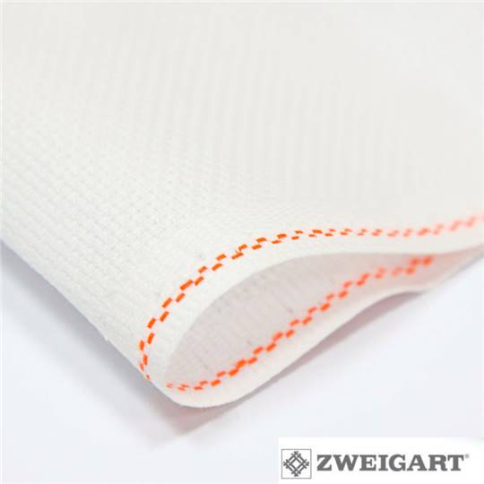 Toile Aïda 5 pts - Blanc - 22 x 110 cm 