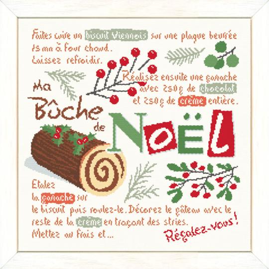 Ma Bûche de Noël - Fiche point de croix (N047) - Lilipoints