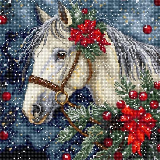 Cheval d'Hiver - Kit point de croix - LETISTITCH