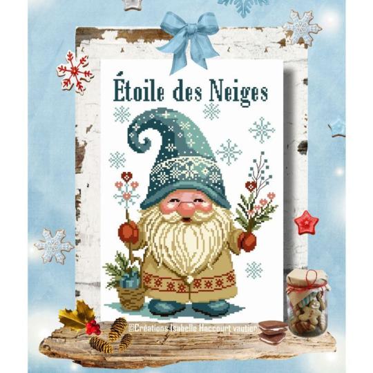 Étoile des Neiges - Fiche point de croix - Isabelle Vautier