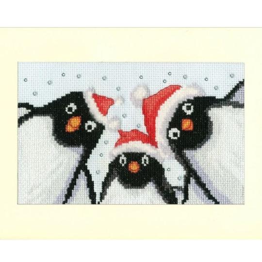 Penguin Selfie - Kit Carte de Voeux - Bothy Threads