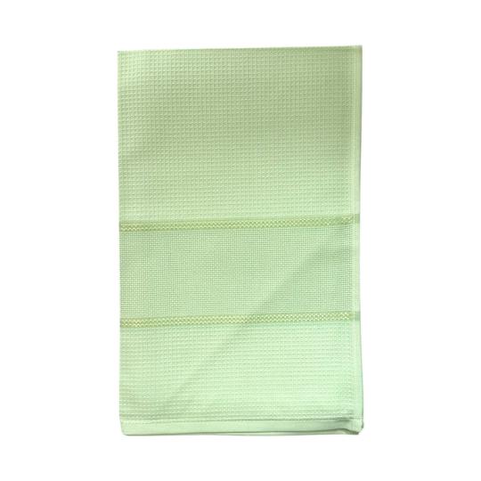 Torchon Nid d'abeille à broder 100% coton - Vert