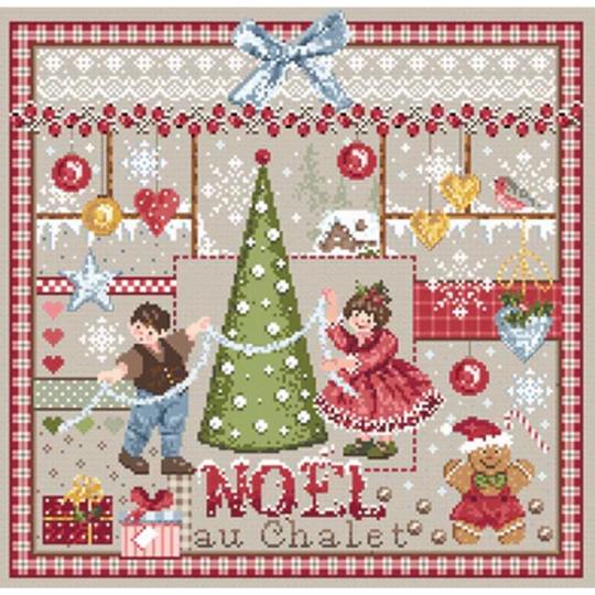 Noël au Chalet  - Fiche Point de Croix - Madame La Fée