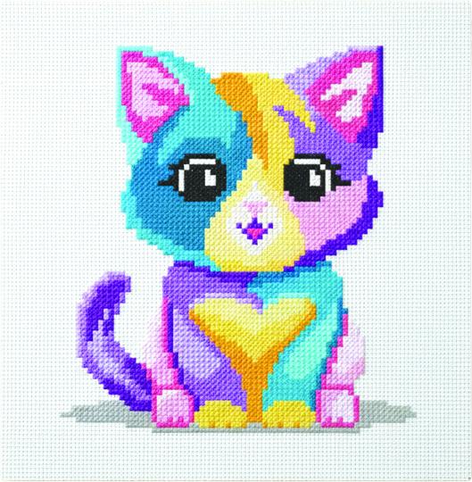 Kit Point de Croix Enfant – Chat Multico – Princesse