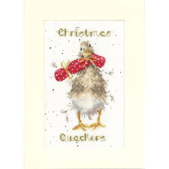 Christmas Quackers - Kit Carte de Voeux Noël - Bothy Threads
