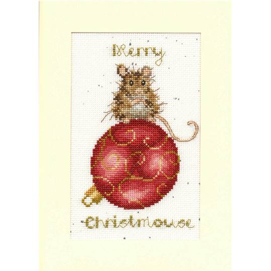 Merry Christmouse - Kit Carte de Voeux Noël - Bothy Threads