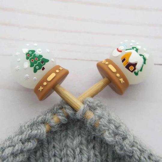 2 Protège-pointes pour Aiguilles - Boule à Neige de Noël