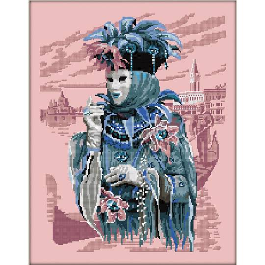 Carnaval de Venise - Kit point de croix - Luc Créations