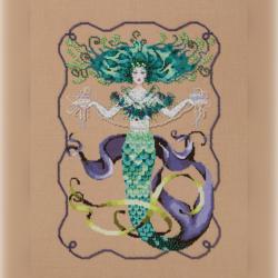 Madam Mermaid  - Fiche point de croix - Mirabilia