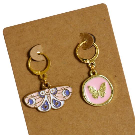 Lot de 2 anneaux Marqueurs de Maille - Papillon au petit matin