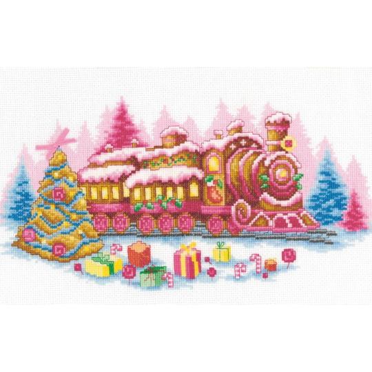 Locomotive Gingerbread- Kit point de croix Noël  - Vervaco