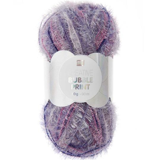 Creative Bubble - Fil éponge Print Multicolore Aubergine