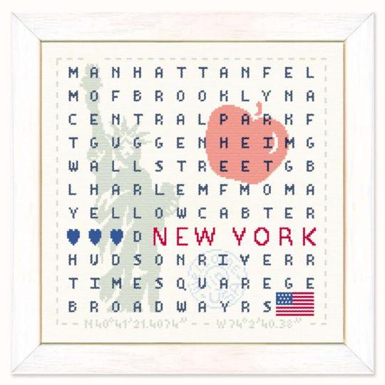 New-York - Fiche point de croix - Lilipoints