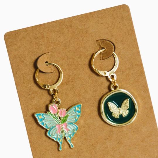 Lot de 2 anneaux Marqueurs de Maille - Papillons d'Écume