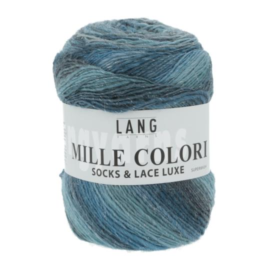 Laine Mille Colori Socks & Lace Luxe - Bleu Pétrole & Argent