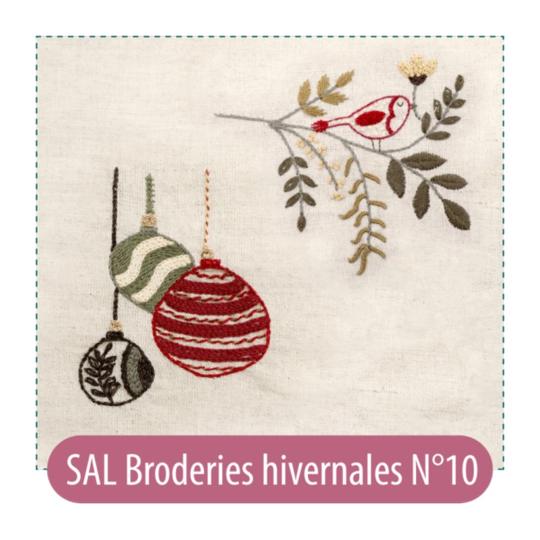 Broderies Hivernales n°10  - Kit SAL Un chat dans l'aiguille