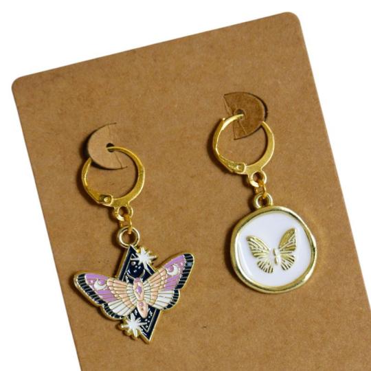 Lot de 2 anneaux Marqueurs de Maille - Papillons Astrales