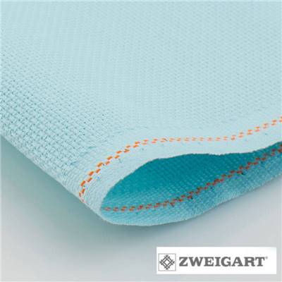 Toile Aïda 5.5 à broder Zweigart - Aqua (5146)