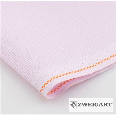 Toile Aïda 7 à broder Zweigart - Rose Tendre (443)