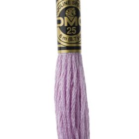 Fil à broder mouliné DMC coloris 153 Lilas rose