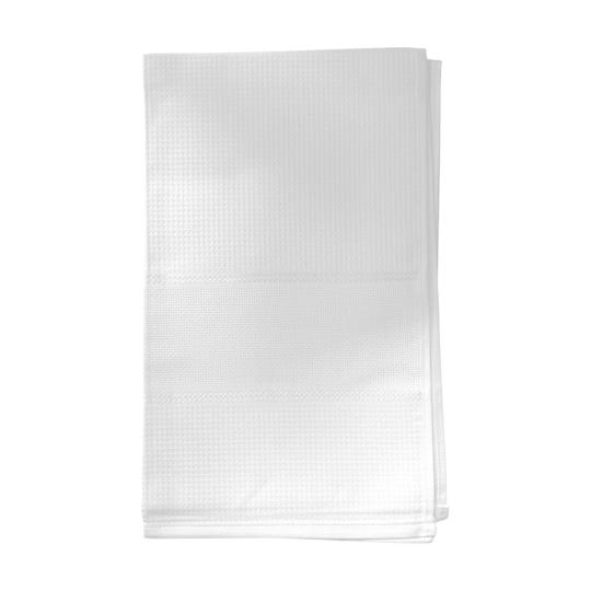 Torchon Nid d'abeille à broder 100% coton - Blanc
