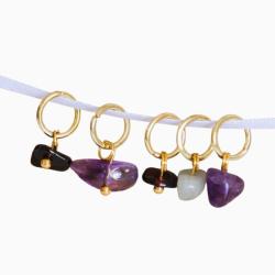 Lot de 5 anneaux Marqueurs de Maille - Mini Gemmes Crépuscule d’Hiver