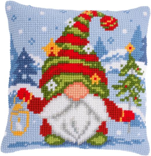 Kit Coussin au Point de Croix Gnome de Noël - Vervaco