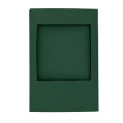 5 Cartes à Broder Carrés Vertes avec Enveloppes