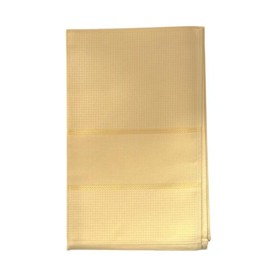 Torchon Nid d'abeille à broder 100% coton - Jaune