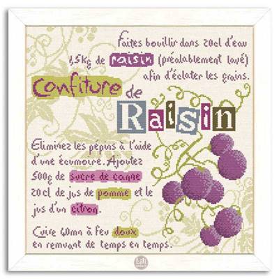 La Confiture de raisin - Fiche point de croix G014 - Lilipoints
