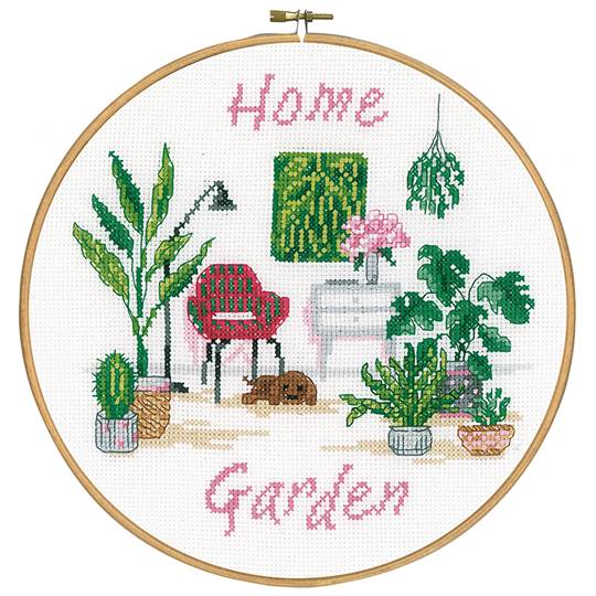 Home Garden - Kit à broder avec cercle - Vervaco