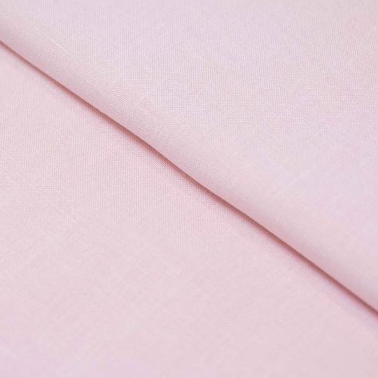 Toile de Lin 12 fils - Rose Pâle - 39 cm x 140 cm 