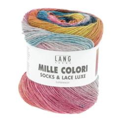 Laine Mille Colori Socks & Lace Luxe - Turquoise / Rose / Jaune