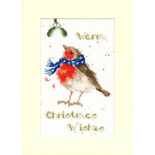 Warm Wishes - Kit Carte de Voeux Noël - Bothy Threads