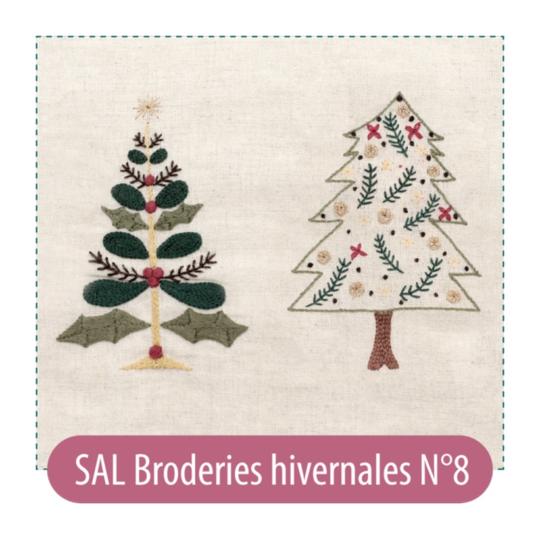 Broderies Hivernales n°8  - Kit SAL Un chat dans l'aiguille